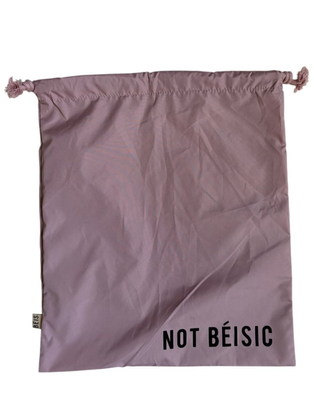 BEIS "Not Beisic" Drawstring Bag / Shoe Pouch (Lilac Purple)